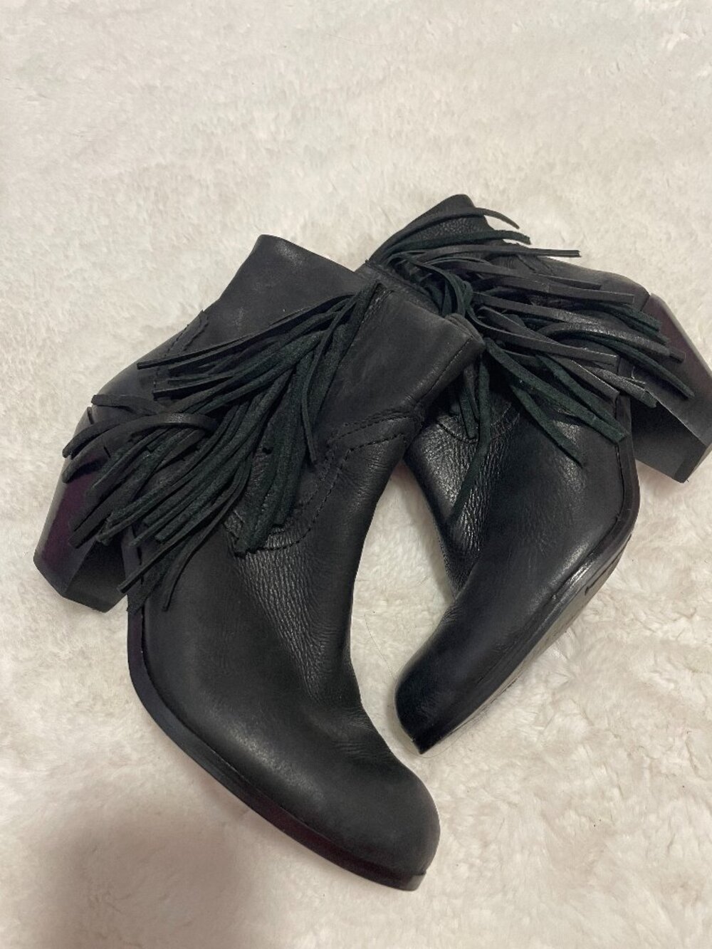 Sam Edelman Suede fringed ankle booties